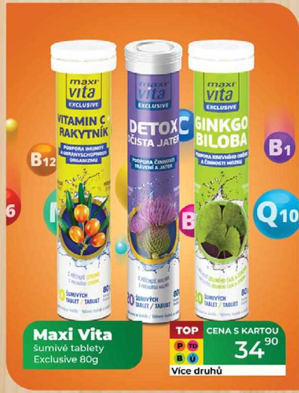 Maxi Vita šumivé tablety Exclusive 80g 