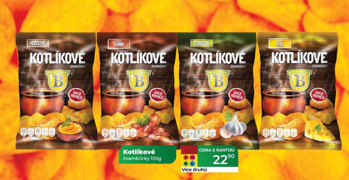 Kotlíkové brambůrky 120g  
