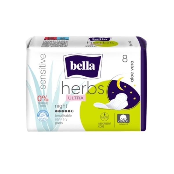 Bella Herbs Ultra Night noční menstruační vložky Aloe vera