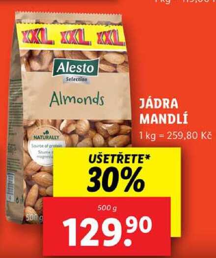 JÁDRA MANDLÍ, 500 g
