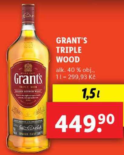 GRANT'S TRIPLE WOOD, 1,5 l