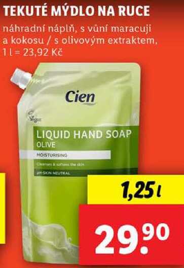 TEKUTÉ MÝDLO NA RUCE, 1,25 l 