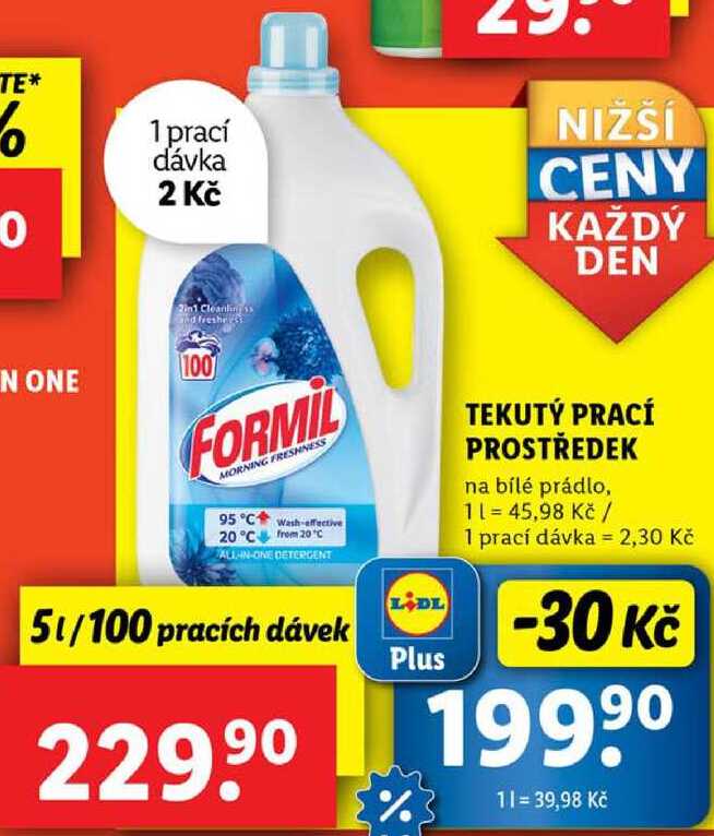 TEKUTÝ PRACÍ PROSTŘEDEK, 5 l/100 PD