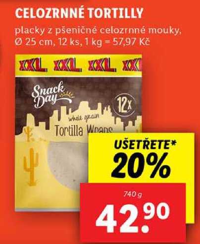 CELOZRNNÉ TORTILLY, 740 g