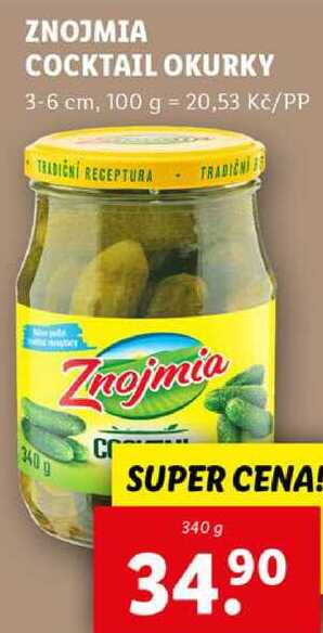ZNOJMIA COCKTAIL OKURKY, 340 g