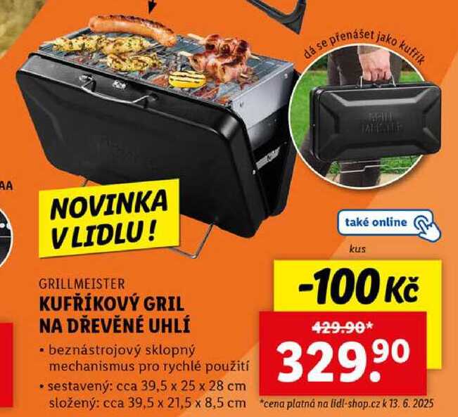 KUFŘÍKOVÝ GRIL NA DŘEVĚNÉ UHLÍ 