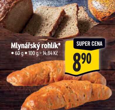 Mlynářský rohlík 60 g  
