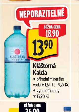   Kláštorná Kalcia  1,5 l