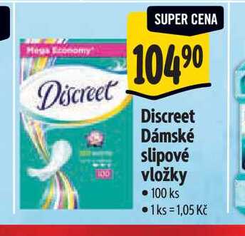   Discreet Dámské slipové vložky  100 ks  