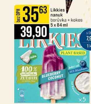 Likkies nanuk borůvka + kokos 5 x 84 ml 