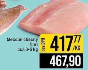 Mečoun obecný filet cca 3-5 kg 