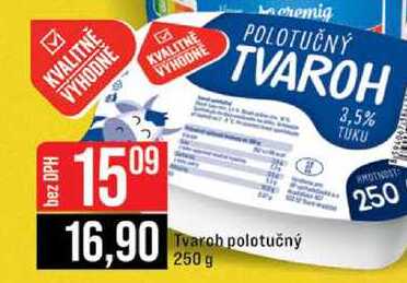 Tvaroh polotučný 250 g