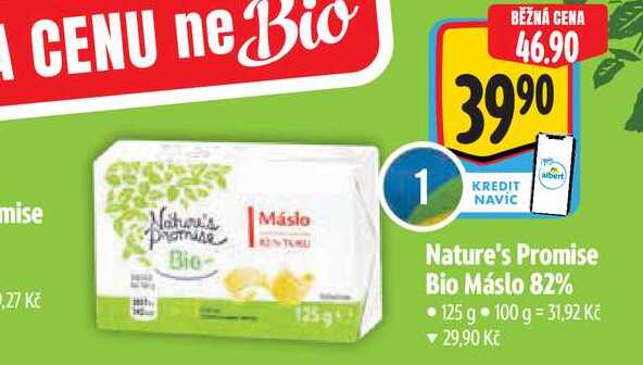   Nature's Promise Bio Máslo 82% 125 g 
