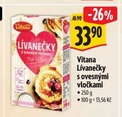   Vitana Lívanečky s ovesnými vločkami  250g  