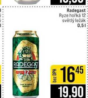 Radegast Ryze hořká 12 světlý ležák 0,5l