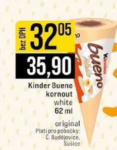 Kinder Bueno kornout white 62 ml 