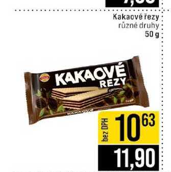 Kakaové řezy různé druhy 50 g