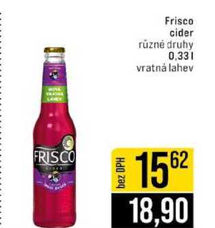 Frisco cider různé druhy 0,33l