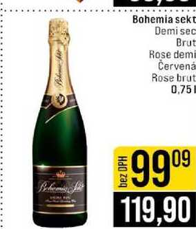 Bohemia sekt Demi sec Brut Rose demi Červená Rose brut 0,75l