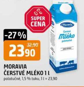 Moravia čerstvé mléko 1l