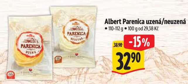 Albert Parenica uzená/neuzená, 110-112 g 