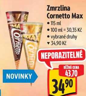 Zmrzlina Cornetto Max, 115 ml