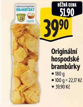 Originální hospodské brambůrky, 180 g