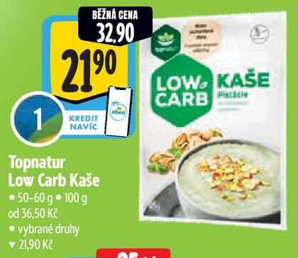 Topnatur Low Carb Kaše, 50-60 g