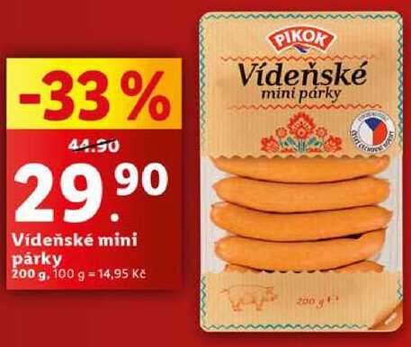 Vídeňské mini párky, 200 g