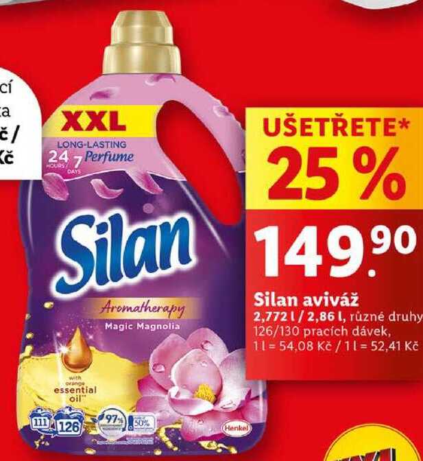 Silan aviváž 2,772 l/2,86 l, 126/130 pracích dávek