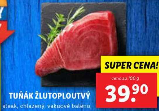 TUŇÁK ŽLUTOPLOUTVÝ, cena za 100 g 