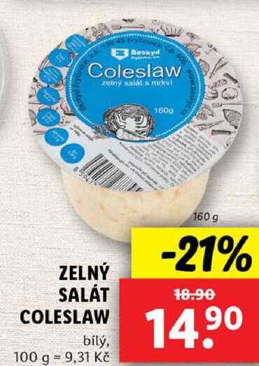 ZELNÝ SALÁT COLESLAW, 160 g