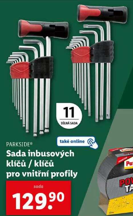 Sada inbusových klíčů / klíčů pro vnitřní profily