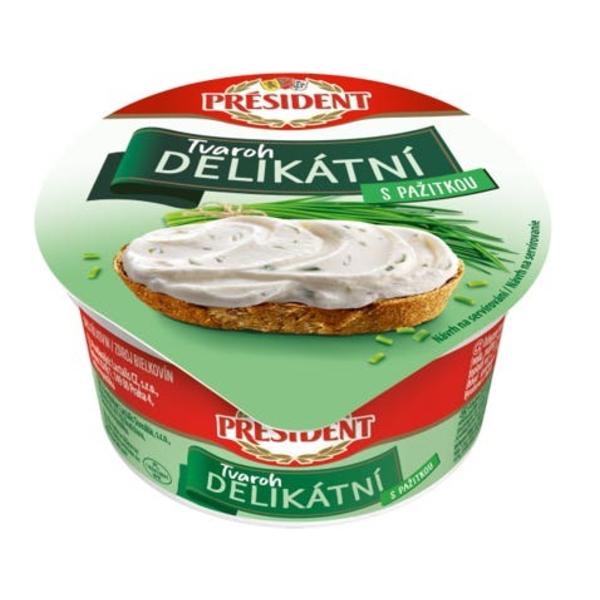 Président Delikátní Tvaroh Pažitka