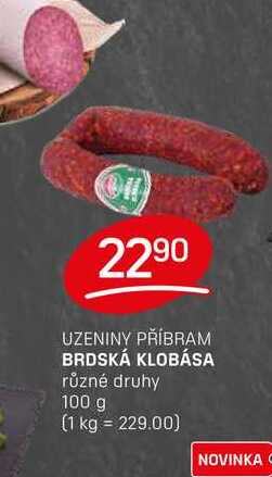 BRDSKÁ KLOBÁSA různé druhy 100g