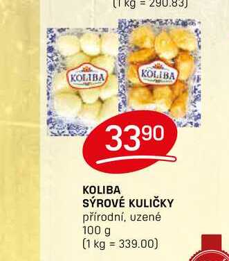KOLIBA SÝROVÉ KULIČKY přírodní, uzené 100g