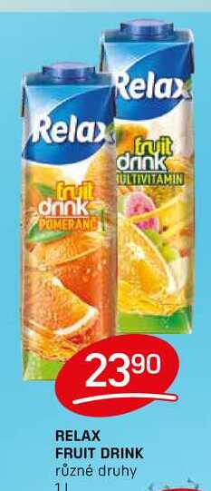 RELAX FRUIT DRINK různé druhy 1l