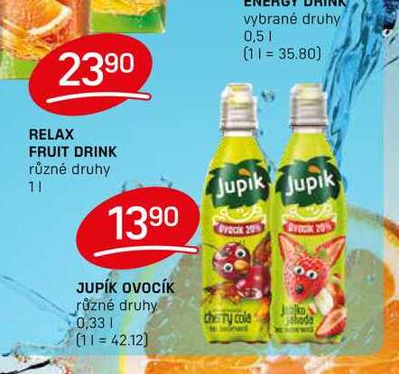 JUPÍK OVOCÍK různé druhy 0,33l