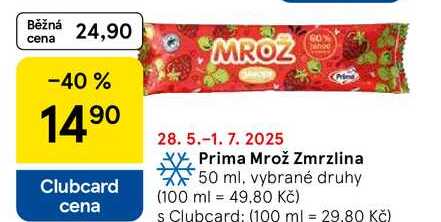 Prima Mrož Zmrzlina 50 ml, vybrané druhy  