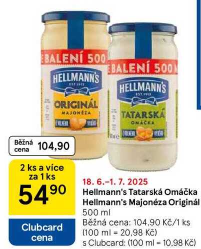 Hellmann's Majonéza Originál, 500 ml 