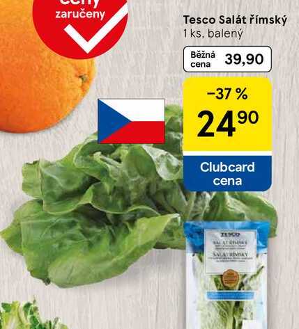 Tesco Salát římský, 1 ks, balený  