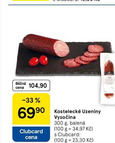 Kostelecké Uzeniny, 300 g. balená  