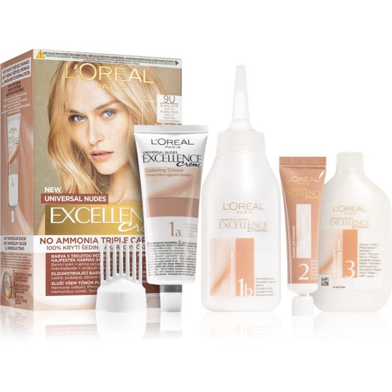 L’Oréal Paris Excellence Universal Nudes permanentní barva na vlasy odstín 9U 1 ks