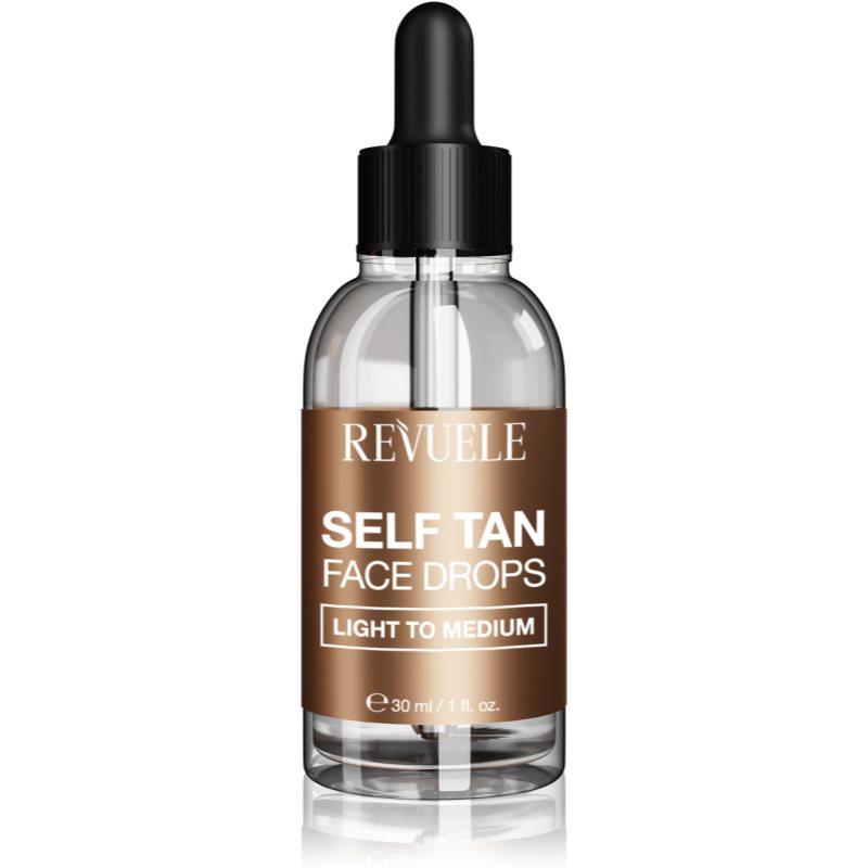 Revuele Paradise Bronze Self Tan Face Drops samoopalovací kapky na obličej odstín Light To Medium 30 ml