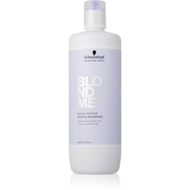Schwarzkopf Professional Blondme Bond Repair Purple Shampoo fialový šampon pro blond vlasy 1000 ml