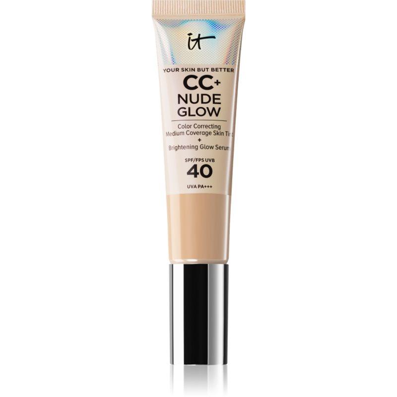 IT Cosmetics Your Skin But Better CC + Nude Glow make-up pro rozjasnění pleti SPF 40 odstín Light Medium 32 ml