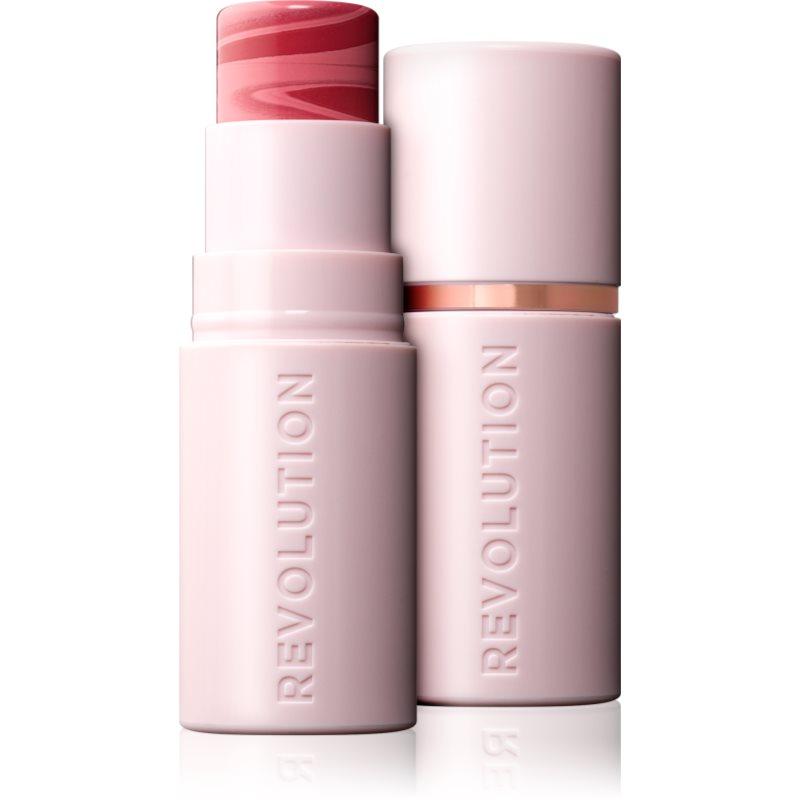 Makeup Revolution Skin Silk Blush Stick krémová tvářenka v tyčince odstín Rose Nude Pink 4.5 g