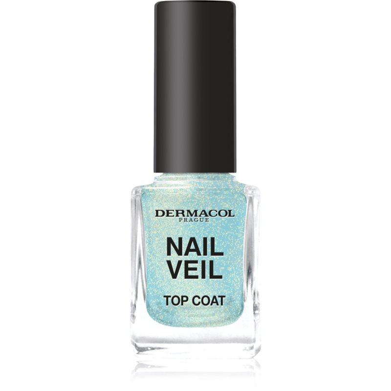Dermacol Nail Veil vrchní lak na nehty třpytivý odstín Sparkling Ocean 11 ml