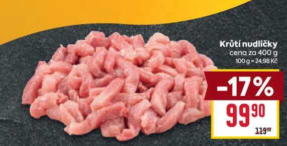 Krůtí nudličky cena za 400 g