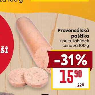 Provensálská paštika z pultu lahůdek cena za 100 g 